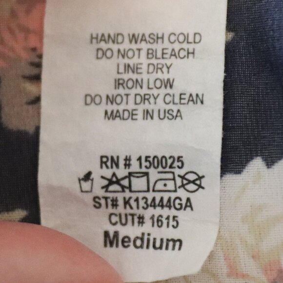 Emory Park Sheer Blue Floral Kimono Style Cover Up Size Medium Swim Beach Summer - Picture 3 of 11